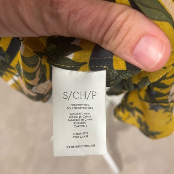 Yellow Cabi sheer blouse - Picture 5 of 5